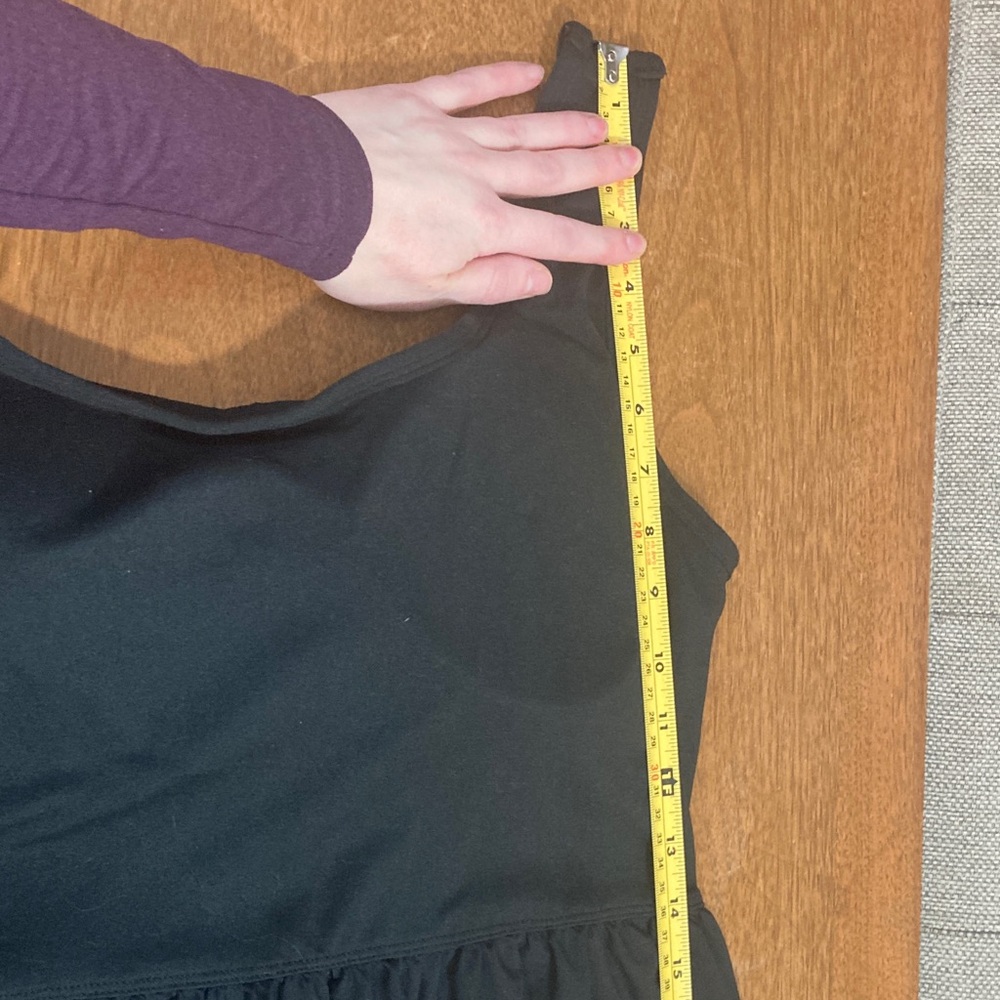 🏵️2for$40🏵️ Serra Black Sleeveless Midi Dress Built-In Bra Knit Top Flowy Skirt - Picture 15 of 16